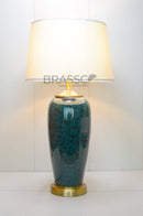 BRC' Ceramic Green GB Table Lamp