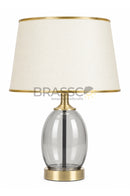 17.7-inch smoky glass table lamp for stylish home décor in Pakistan