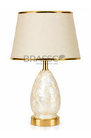 17.9-inch M-O-P oval decorative lamp for elegant home décor