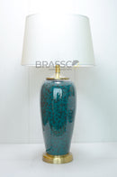 BRC' Ceramic Green GB Table Lamp