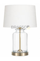 18.8-inch clear glass table lamp for modern home décor in Pakistan