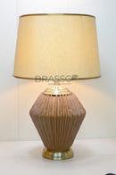 BRC' Ceramic Brown Linner GB Table Lamp
