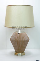 BRC' Ceramic Brown Linner GB Table Lamp