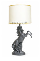 24 Inch Black Horse Resin Table Lamp LT07459