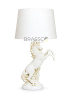 24 Inch White Horse Resin Table Lamp LT07459