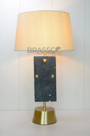 BRC' Marble Modern 3-Pin Black Table Lamp