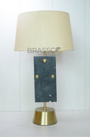 BRC' Marble Modern 3-Pin Black Table Lamp