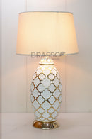 Turkish White & Golden Table Lamp