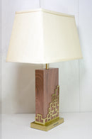 Architectural Walnut Table Lamp for Study