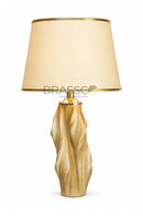 BRASSCO LT06616 mustard resin medium zigzag table lamp