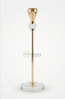 BRASSCO gold candle stand trio for luxury home and dining room styling