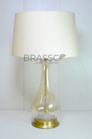 BRASSCO large decorative glass table lamp with a surahi-inspired shape