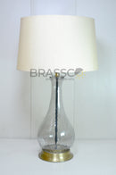 BRASSCO large smoky glass decorative lamp for living room interiors