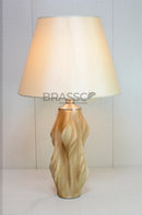 BRASSCO mustard resin zigzag table lamp LT06619