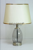 BRASSCO smoky glass table lamp for contemporary living room interiors