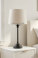 BRC 28-inch matt black table lamp by BRASSCO