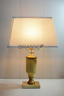 BRC colorful ceramic yellow 03 table lamp with glossy ceramic finish, vibrant yellow tone, and compact modern design for bedside and home décor lighting