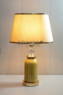 BRC colorful ceramic yellow 10 table lamp with glossy ceramic finish, vibrant yellow tone, and compact modern design for bedside and home décor lighting