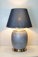 RC fiber grey beaded L GB table lamp with elegant beaded texture design, modern decorative style, and premium lighting finish for home décor