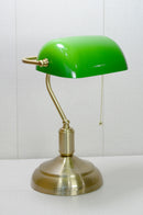 BRC Green Banker Lamp GB classic green glass study lamp for desk