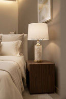 BRC' M-O-P Cylinder Mother of Pearl Table Lamp