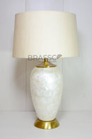 BRC Mother of Pearl Martaban table lamp with GB finish