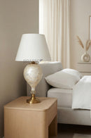 BRC' Mother of Pearl Rev Surahi Crystal Table Lamp