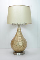 BR` Golden Lase Cut Surahi Table Lamp (35% Off)