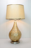 BR` Golden Lase Cut Surahi Table Lamp (35% Off)