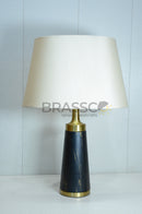 Brassco black marble-texture brass wall lamp with crystal drop accent