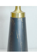 Brassco black marble-texture brass wall lamp with crystal drop accent