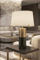 Black Marble-Texture Brass Metal Table Lamp - Style 01