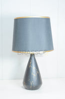 Brassco black marble cone-shade brass wall lamp for modern interiors