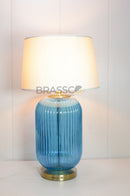 Blue Lining Glass Table Lamp