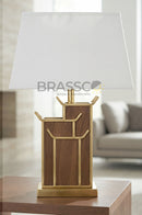 Brassco FC75 Tree House Walnut Table Lamp
