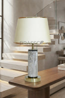 Brown Brass Metal MArble Texture Lamp with Crystal