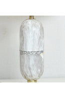 Brassco brown oval marble-texture brass wall lamp for luxury home decor