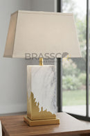 Candle Style White Sky Table Lamp by Brassco