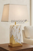 Candle Style White Table Lamp by Brassco