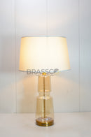 Champagne Bottle Glass Table Lamp – Luxury Textured Glass Lamp | Brassco Pakistan