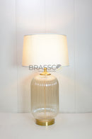 Champagne Lining Glass Table Lamp | Largest Online Luxury Lighting Store Pakistan | Brassco