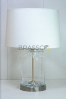 Clear glass martban-style table lamp for elegant interior styling