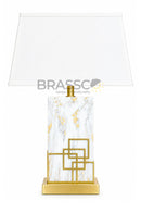 Contemporary Marble Finish Lamp for Study Desk