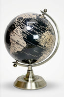 Cream and blue FF world globe decor for a modern office desk by BRASSCO