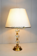 Crystal ball large table lamp with premium glass base (GB) and elegant crystal design, modern luxury decorative lighting for bedroom, living room, side table, and contemporary home décor by Brassco.