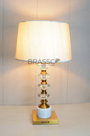 Crystal diamond 4-piece table lamp set with clear crystal diamond design and FC 08 modern finish, luxury decorative lighting set for bedroom, living room, side table, and contemporary home décor by Brassco.