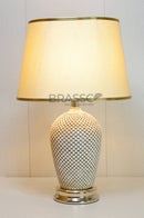 Textured White AB Table Lamp for Living Room