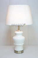 Decorative ceramic table lamp for refined bedroom interiors