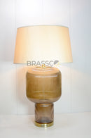Double Coffee Glass Table Lamp