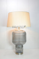 Double Grey Glass Table Lamp 31" | Luxury Designer Lamp | Brassco Pakistan